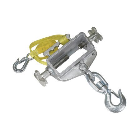 VESTIL Steel Hoist Single Hook Swivel Latch, 3-7/8" x 13-1/2" x 14-13/16", 4000 lb Capacity, Silver S-FORK-4/6-SL